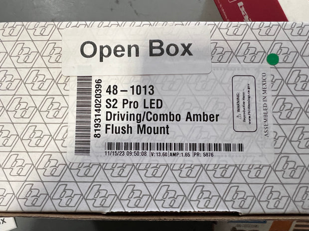 [Open Box] BAJA DESIGNS S2 PRO FLUSH MOUNT, LED (Amber/Driving Combo)