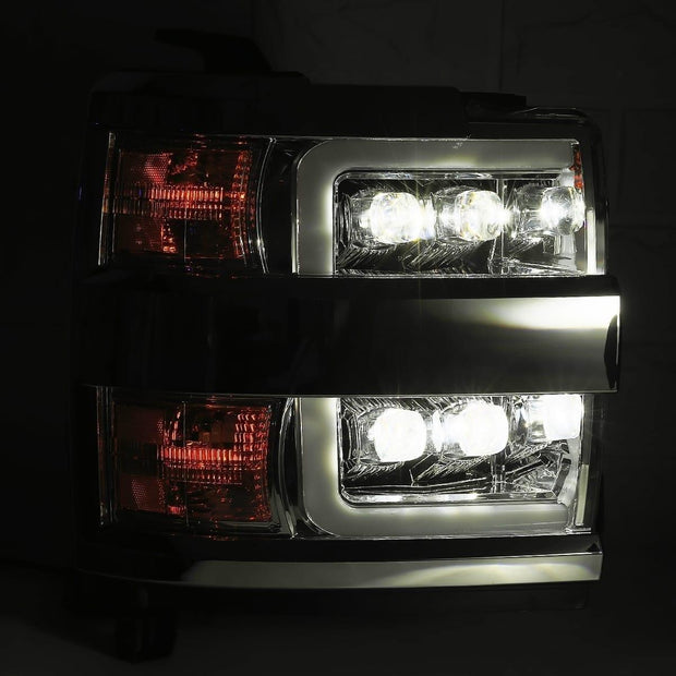 Alpha Rex 15-19 Chevrolet Silverado 2500HD/3500HD NOVA-Series LED Projector Headlights Black G2 - CJC Off Road
