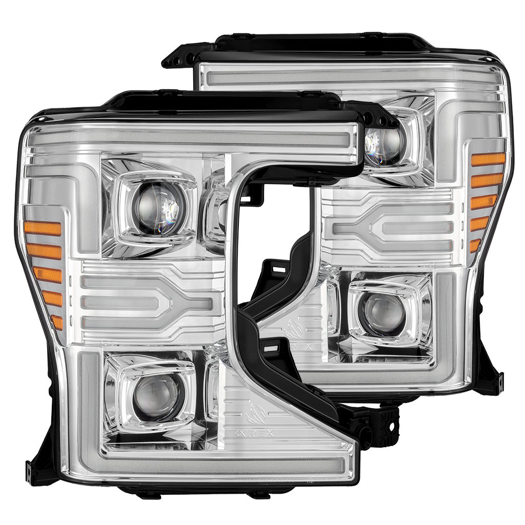 20-22 Ford Super Duty LUXX-Series LED Projector Headlights Chrome