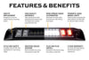 Alpha Rex 19-24 Ram 1500 LUXX-Series LED Tail Lights Black