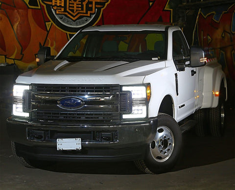 17-19 Ford Super Duty NOVA-Series LED Projector Headlights Chrome | AlphaRex
