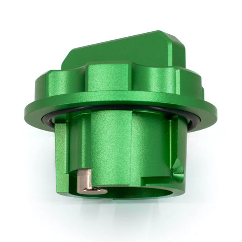 Green Aluminum Magnetic Diesel Fuel Cap & DEF Cap Combo For 2013-2018 Dodge Ram 1500-3500
