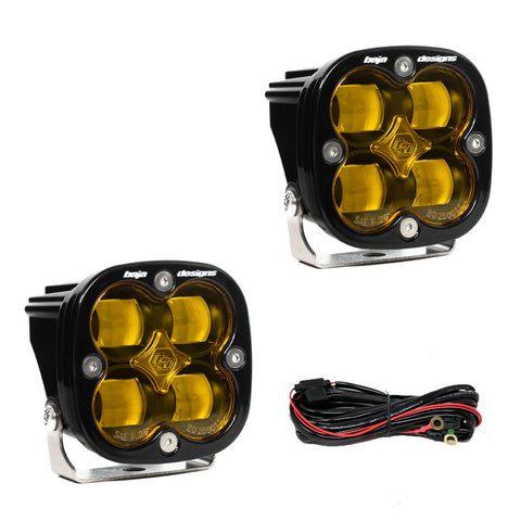 [Open Box] SQUADRON SAE LED AUXILIARY LIGHT POD PAIR (AMBER LENS)