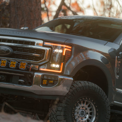 Alpha Rex 20-22 Ford Super Duty NOVA-Series LED Projector Headlights Black