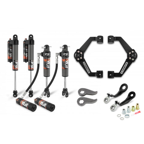 2020+ GMC/Chevy Cognito 3-Inch Elite Leveling Kit  With Fox 2.5 DSC Elite Reservoir Shocks