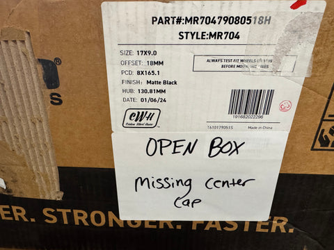 [Open Box] 17" METHOD 704 HD FOR RAM TRUCKS - Matte Black (Does Not Include center cap)