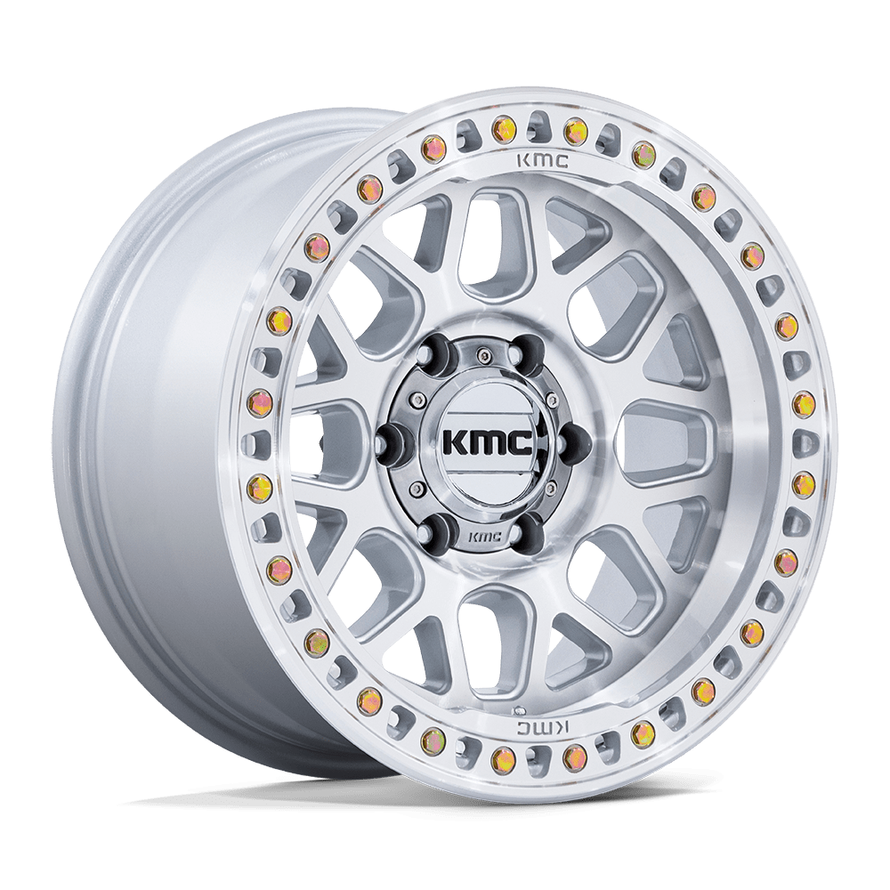 KMC KM549 GLOSS SILVER W/ MACHINED FACE GRS Wheel – CJC Off Road