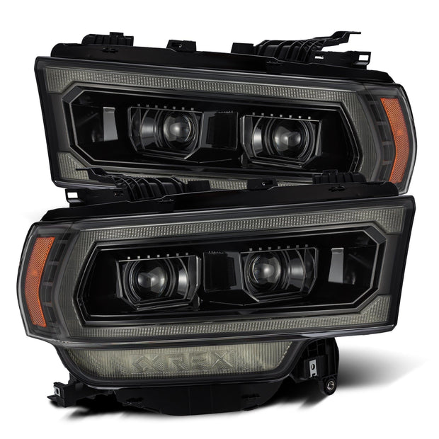 Alpha Rex 19-22 Ram 2500/3500/4500/5500 LUXX-Series LED Projector Headlights Alpha-Black - CJC Off Road