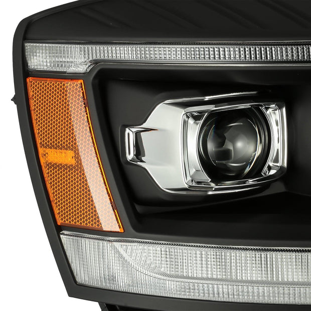 Alpha Rex 06-08 Dodge Ram LUXX-Series LED Projector Headlights Black - CJC Off Road