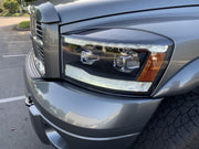 Alpha Rex 06-08 Dodge Ram LUXX-Series LED Projector Headlights Black - CJC Off Road