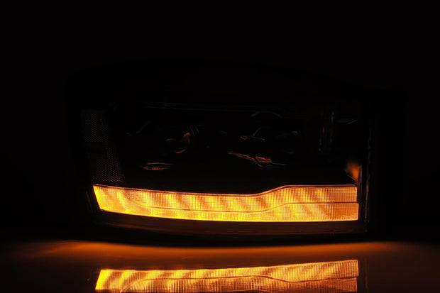 Alpha Rex 06-08 Dodge Ram LUXX-Series LED Projector Headlights Alpha-Black - CJC Off Road