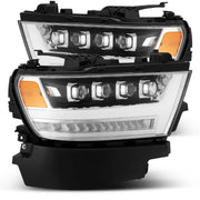 Alpha Rex 19-22 Ram 1500 NOVA-Series LED Projector Headlights Chrome - CJC Off Road