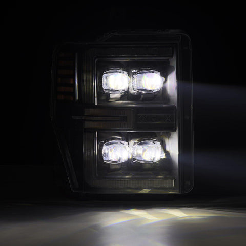 Alpha Rex 08-10 Ford Super Duty NOVA-Series LED Projector Headlights Black - CJC Off Road