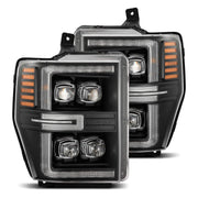 Alpha Rex 08-10 Ford Super Duty NOVA-Series LED Projector Headlights Black - CJC Off Road