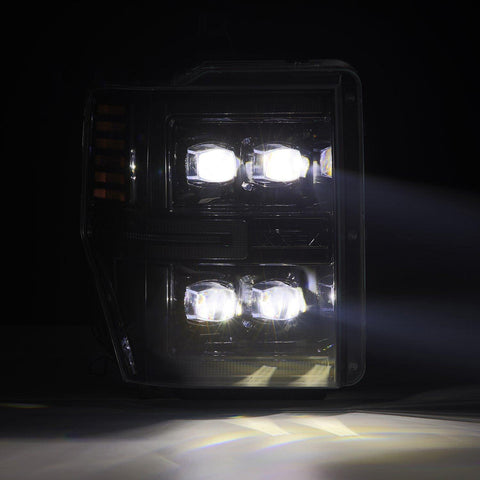Alpha Rex 08-10 Ford Super Duty NOVA-Series LED Projector Headlights Alpha-Black - CJC Off Road