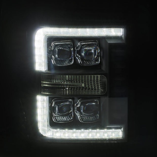Alpha Rex 11-16 Ford Super Duty NOVA-Series LED Projector Headlights Black - CJC Off Road