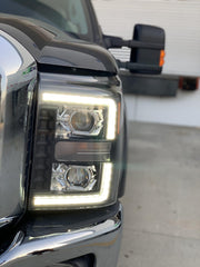 Alpha Rex 11-16 Ford Super Duty LUXX-Series LED Projector Headlights Chrome - CJC Off Road