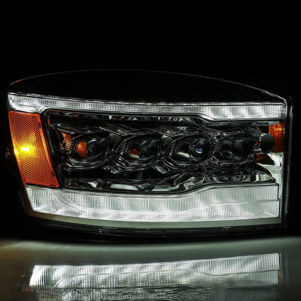 Alpha Rex 06-08 Dodge Ram NOVA-Series LED Projector Headlights Chrome - CJC Off Road