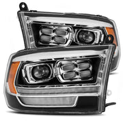 Alpha Rex 09-18 Ram Truck LUXX-Series (5th Gen 2500 Style) LED Projector Headlights Black - CJC Off Road