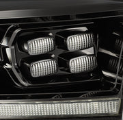 Alpha Rex 09-18 Ram Truck LUXX-Series (5th Gen 2500 Style) LED Projector Headlights Alpha-Black - CJC Off Road