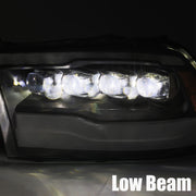 Alpha Rex 09-18 Ram Truck NOVA-Series LED Projector Headlights Alpha-Black - CJC Off Road