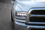 Alpha Rex 09-18 Ram Truck NOVA-Series LED Projector Headlights Alpha-Black - CJC Off Road