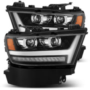 Alpha Rex 19-22 Ram 1500 LUXX-Series LED Projector Headlights Jet Black - CJC Off Road