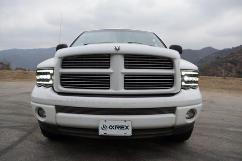 Alpha Rex 02-05 Dodge Ram NOVA-Series LED Projector Headlights Black - CJC Off Road