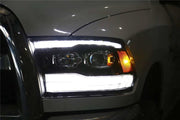 Alpha Rex 09-18 Ram Truck LUXX-Series LED Projector Headlights Black - CJC Off Road