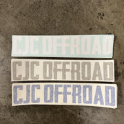 CJC Off Road Long Window Sticker - CJC Off Road
