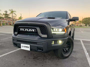 Alpha Rex 09-18 Ram Truck LUXX-Series (5th Gen 2500 Style) LED Projector Headlights Black - CJC Off Road