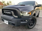 Alpha Rex 09-18 Ram Truck LUXX-Series (5th Gen 2500 Style) LED Projector Headlights Alpha-Black - CJC Off Road