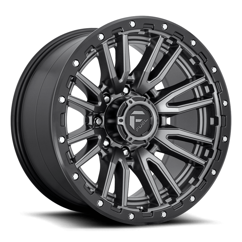 Fuel Rebel 8 Matte Gunmetal with Black Ring – CJC Off Road